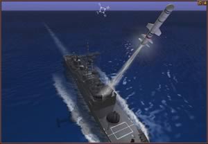 S.C.S. Dangerous Waters' Screenshot - FFG Missile Launching